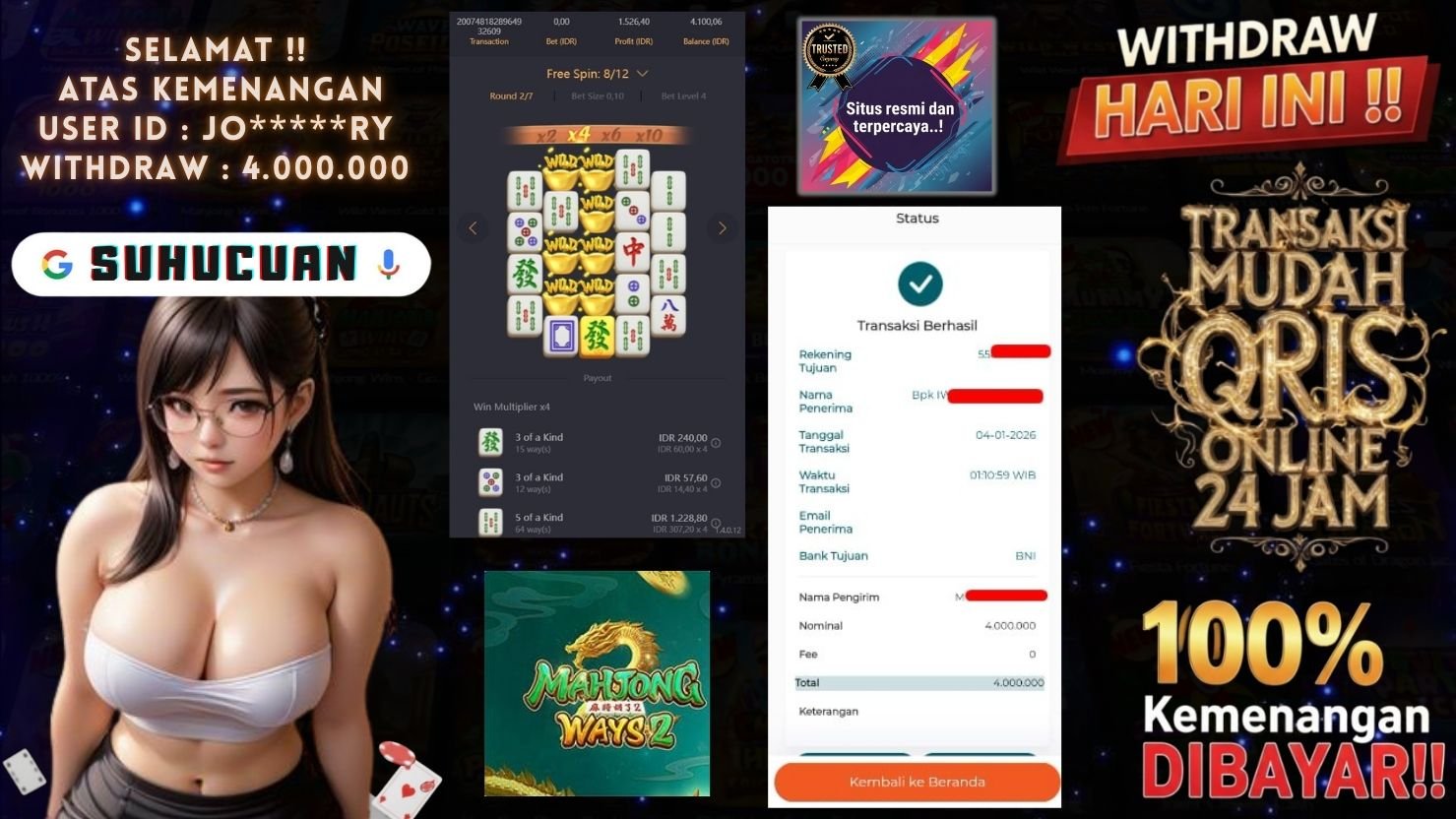 SUHUCUAN JACKPOT SLOT MAHJONG WAYS 2